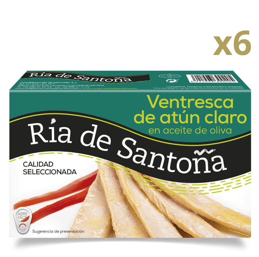 Pack 6 UDS Ventresca de atún claro Ría de Santoña