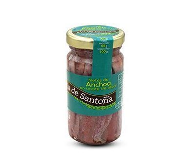 Filetes de anchoa del Cantábrico en aceite de oliva Ría de Santoña