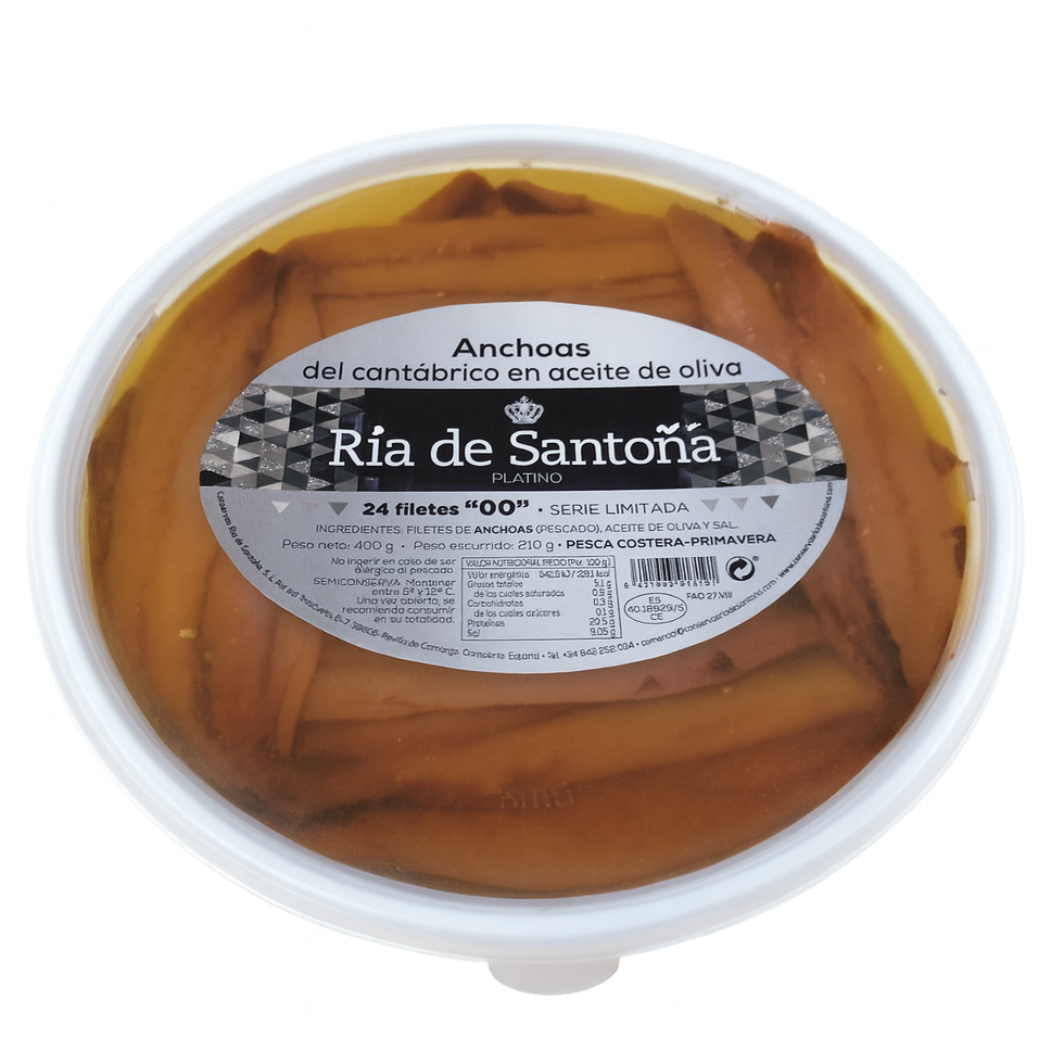 Anchois cantabrique à l’huile d’olive Platinum “00” Ría de Santoña