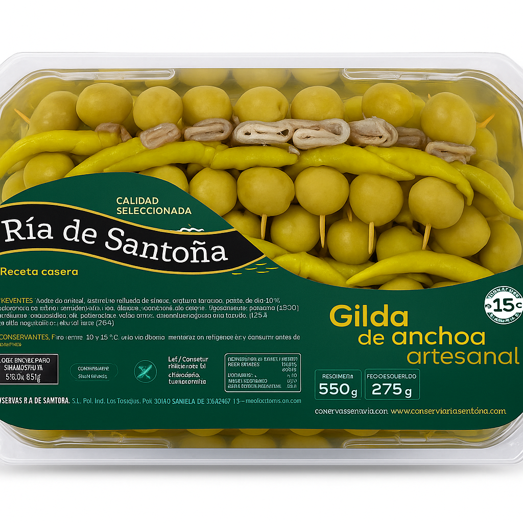 Gildas de anchoa del Cantábrico Ría de Santoña 15 uds