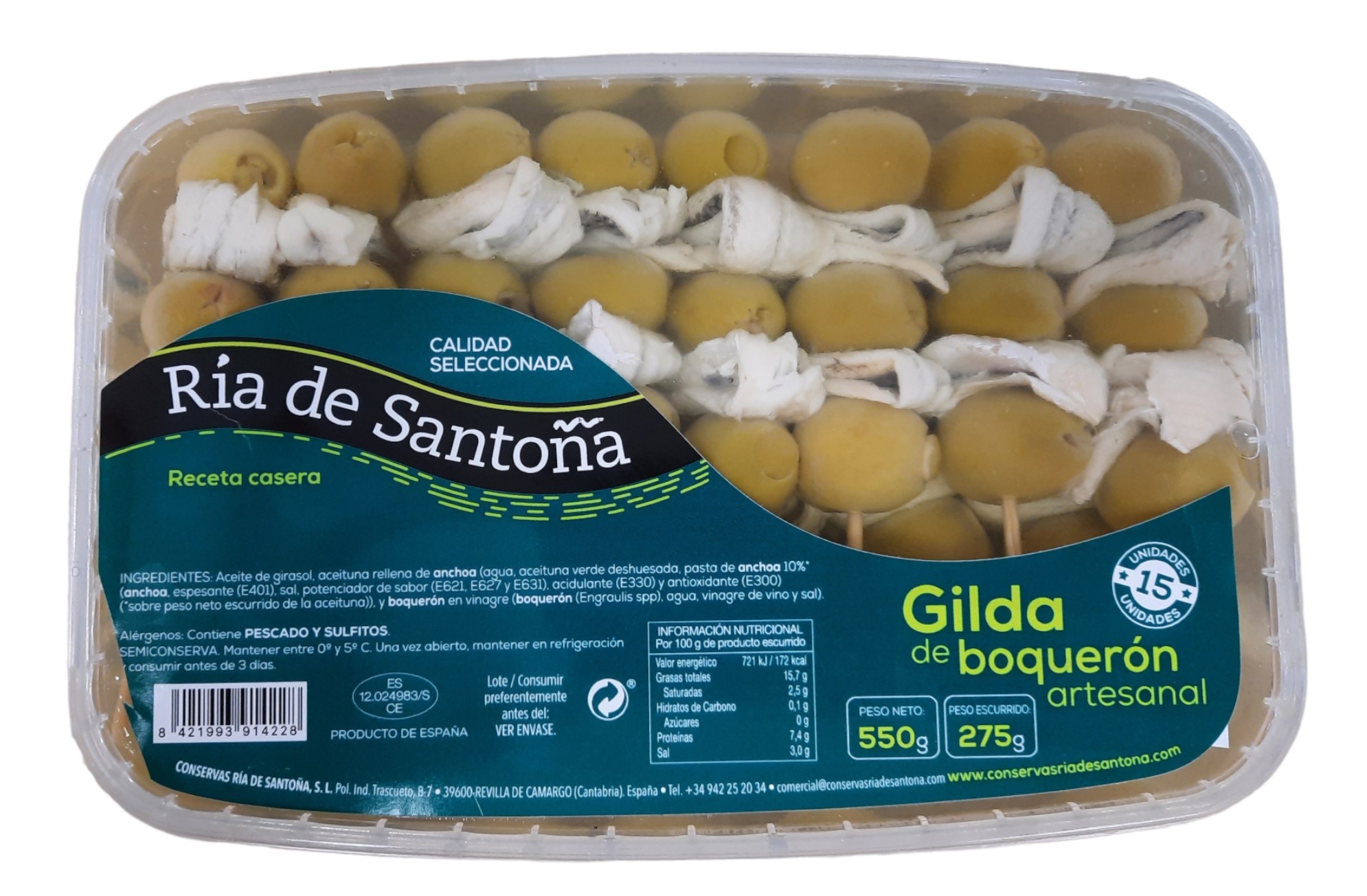 Gilda de boquerón artesanal Ría de Santoña 15 unids